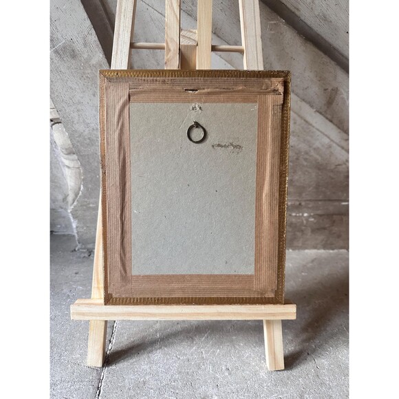 Vintage French Small Print in Gold Frame, Framed Wall Decor, Amour Scene - Picture 3 of 3